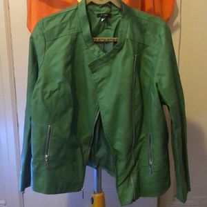 Alfani green non leather jacket